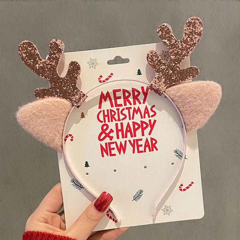 Bonito Minnie arco de cabeza de Navidad mujer dulce cabello fijación de cabello fiestas de cabello adornos de tocado