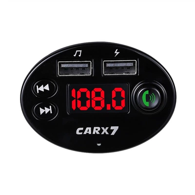 Built-In Retractable Cable, Car mp3 - x7-supports-u-disk-tf-card