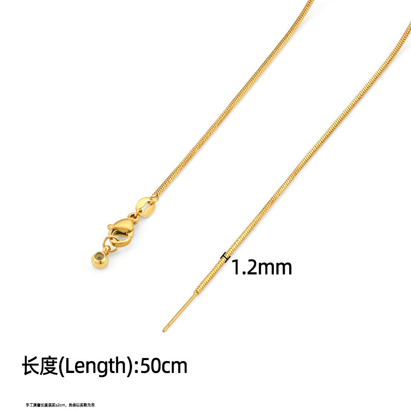 50 センチメートルチタン鋼ユニバーサルチェーン調節可能なチェーン diy ジュエリービーズペンダントアクセサリーステンレス鋼のネックレス男性と女性のチェーン|undefined