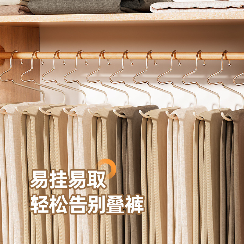 ecococo cocoa ganso pantalón percha de ropa armario doméstico balcón 2 forma de Z pantalón de almacenamiento percha de ropa
