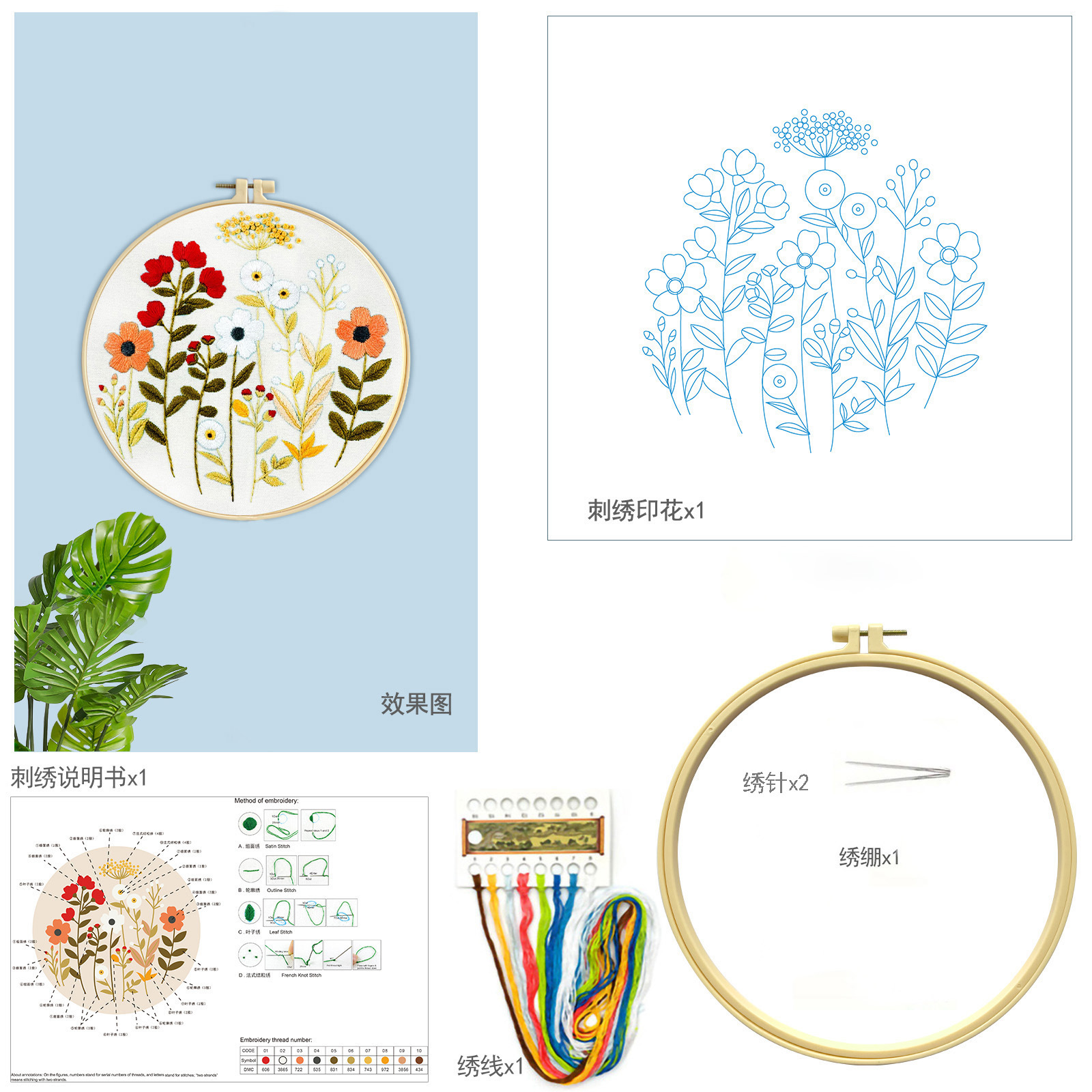 Mona Lisa bordado real flores y plantas colección nueva simulación de estilo chino bordado decoración bordado a mano