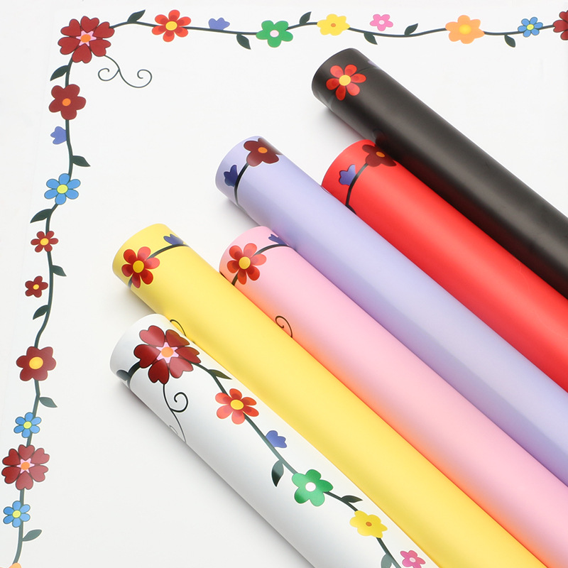 Huasei colorida flor pequeña flor flor de papel de embalaje de flores hecha a mano diy regalo ramo de flores materiales de florista