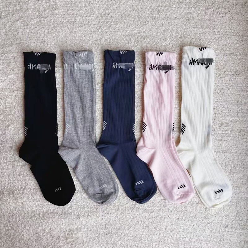 Niche Joker Letter Mid-length Socks Pleated Socks Mouth Mid-length Calf Ins Style Women's Pile Socks Cotton Socks Trendy Brand Socks