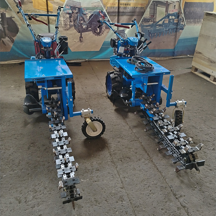 柴油手扶式链条开沟机 天然气管道挖沟 胡同路面挖沟机 规格齐全