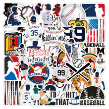 50张 baseball sticker 棒球运动贴纸汽车行李箱手机电脑贴画头盔