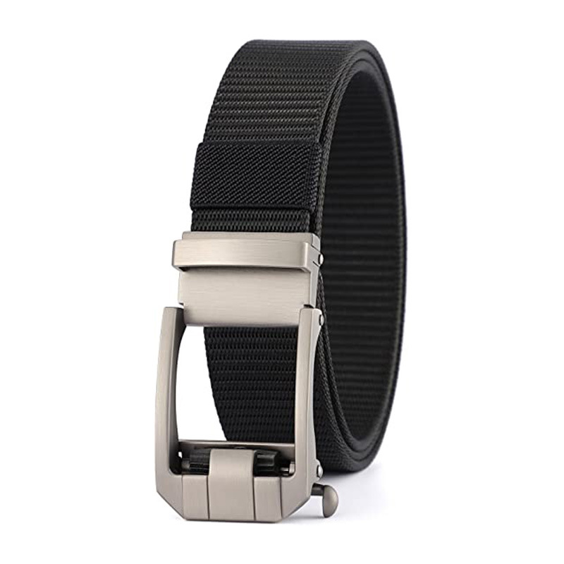 Belt Customized Cross-border Men's Ratchet Belt Tactical Casual Golf Jeans Nylon Mesh Belt Automatic Sliding Buckle