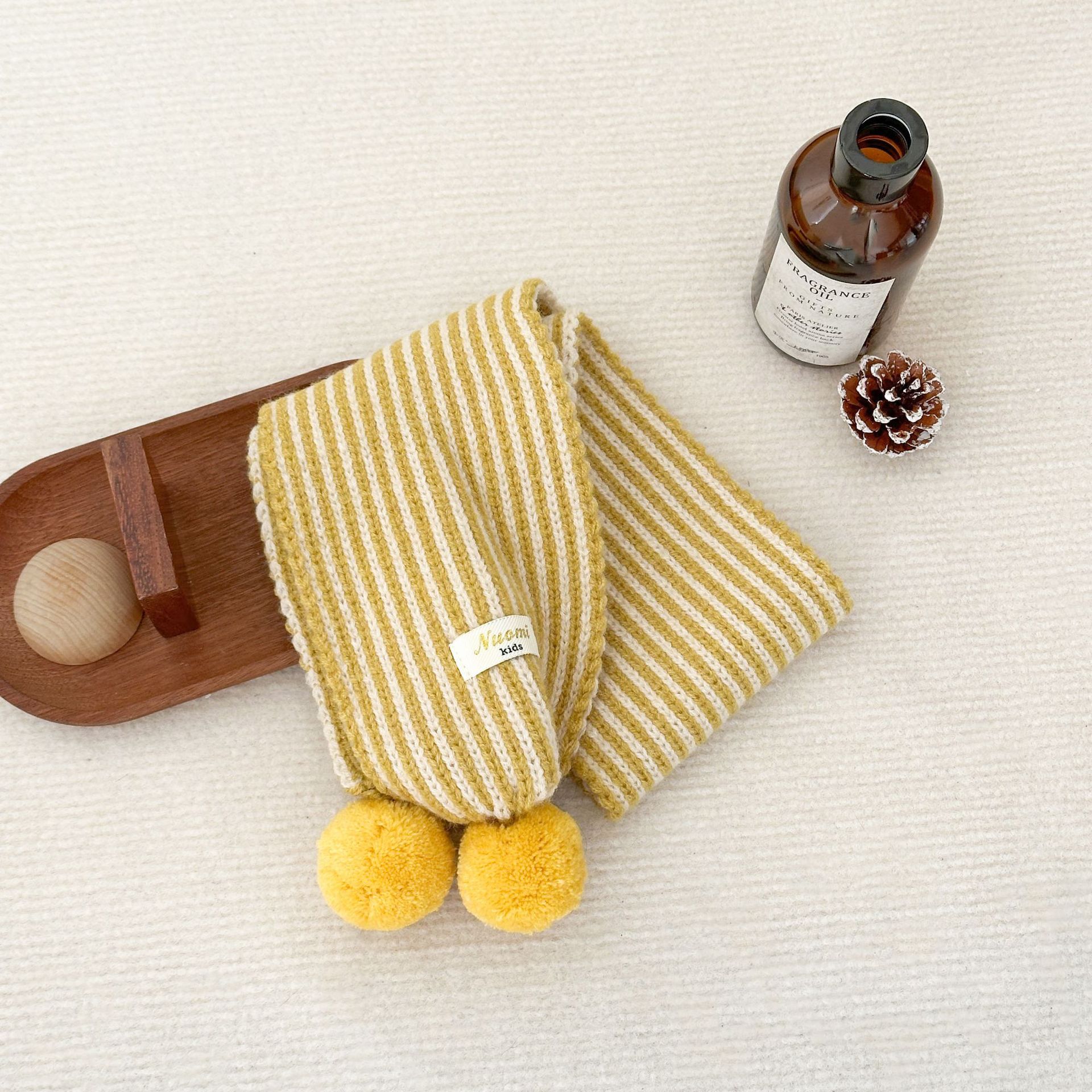 Niños otoño invierno bufandas de punto coreanas para bebés masculinos y femeninos, invierno a prueba de viento, calentamiento, cuello de pelota, moda