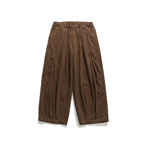 Workwear Pants for Men - Spring and Autumn Season Trendy Loose Drawstring Ankle Pants - Hong Kong Style Ins Fashion Streetwear Sporty Casual Pants