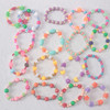 Children's cute bracelet, acrylic plastic beads from pearl, flowered