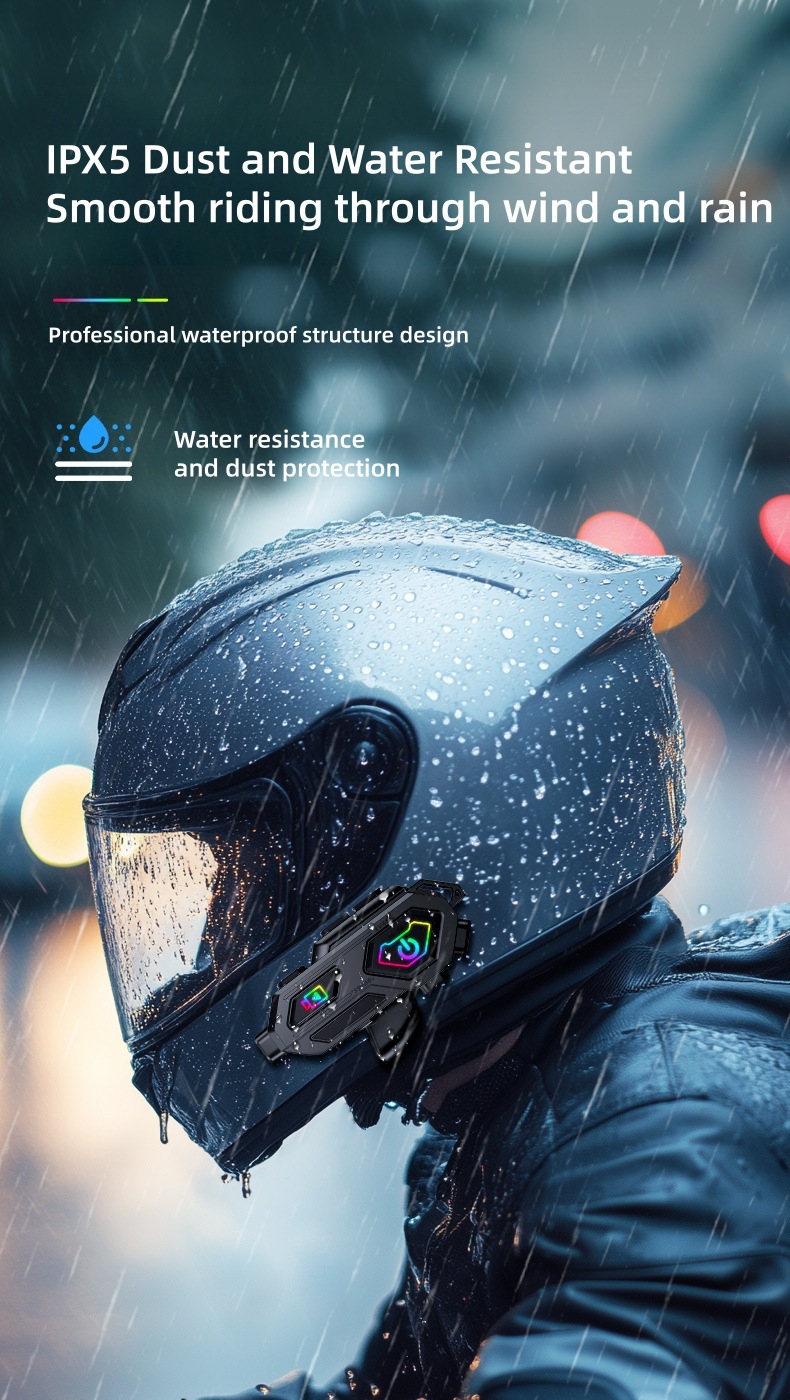 Cross-border new motorcycle helmet Bluetooth headset 600m intercom HD video and photo all-in-one with long battery life
