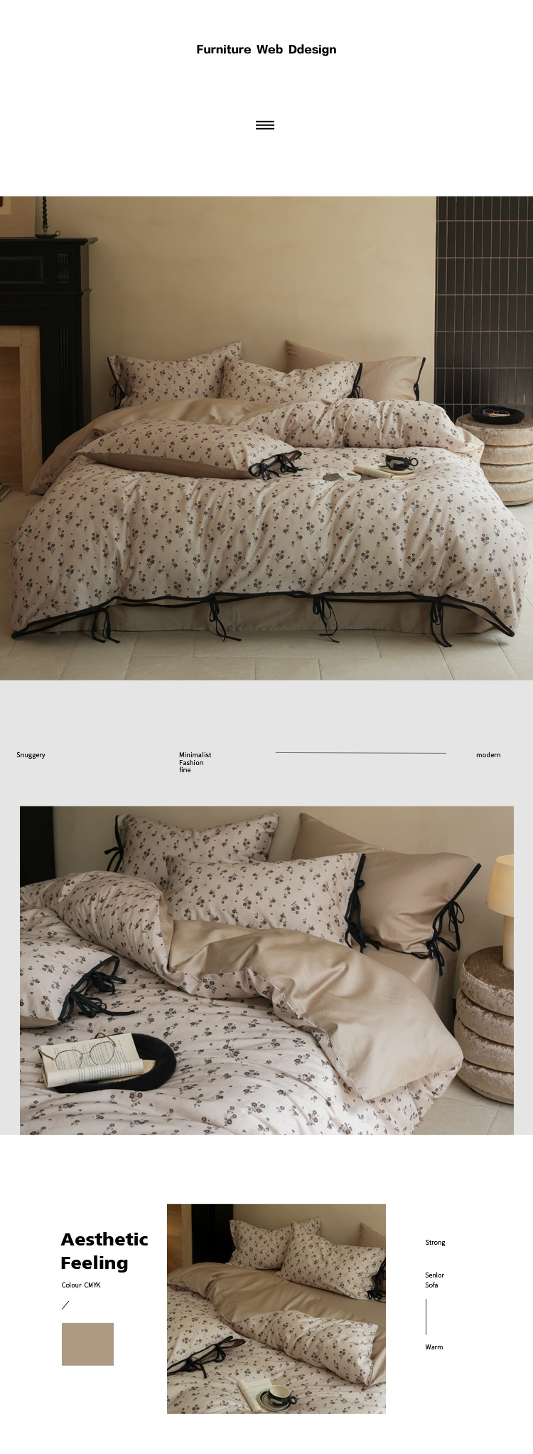 Conjunto de capa de edredão vintage boho com padrão floral_voghion.com