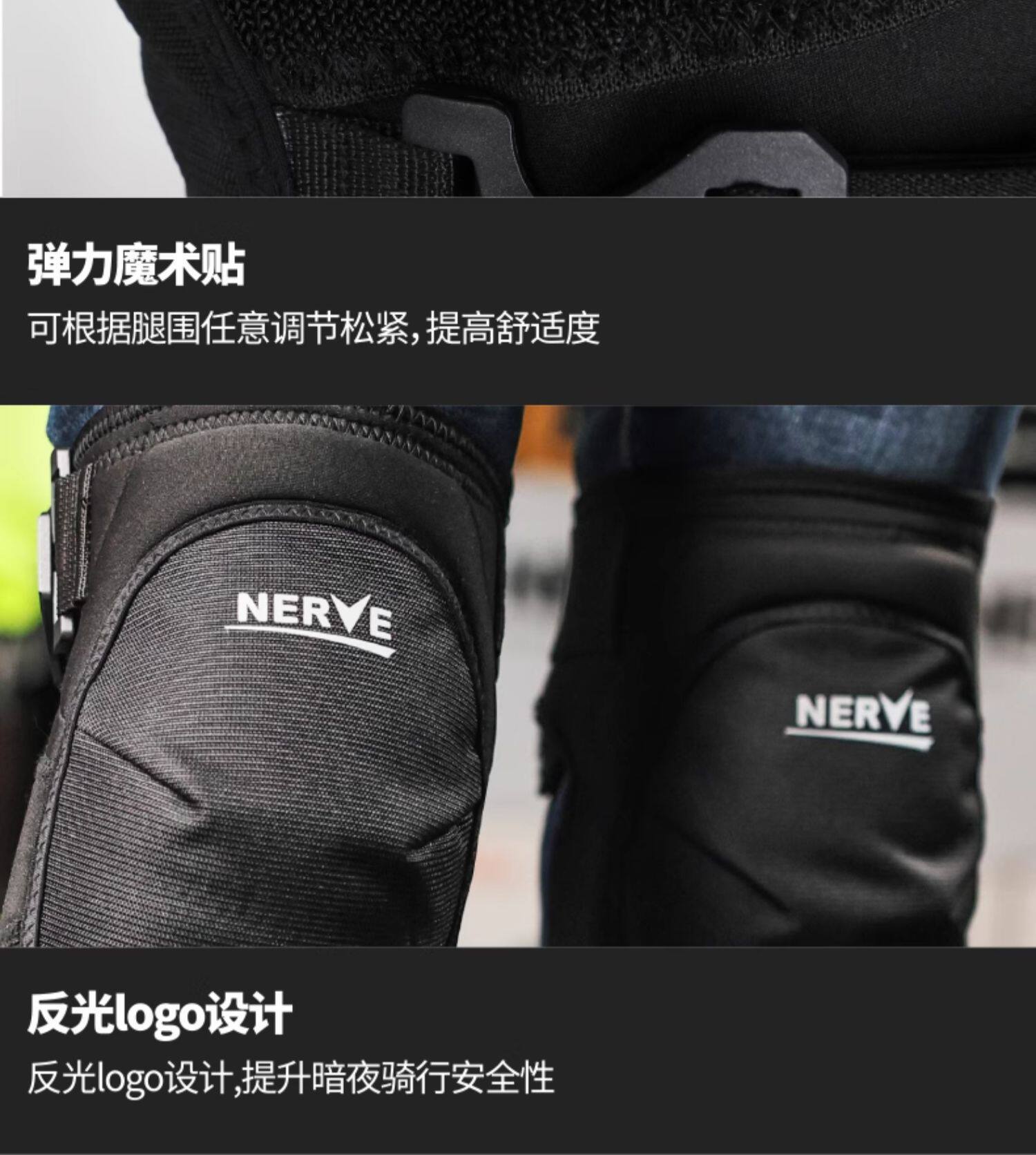 Nerve Motorcycle Riding Knee Pads Winter Protective Gear Ce2 Level Men's and Women's Leg Protectors Thickened for Warmth, Cold Protection, and Windproofing
