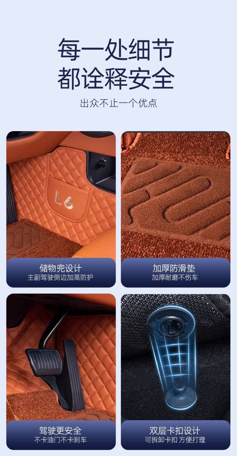 Suitable for ideal L6 surround floor mat 24 L7 with ideal l6Pro car interior modification upper star carpet