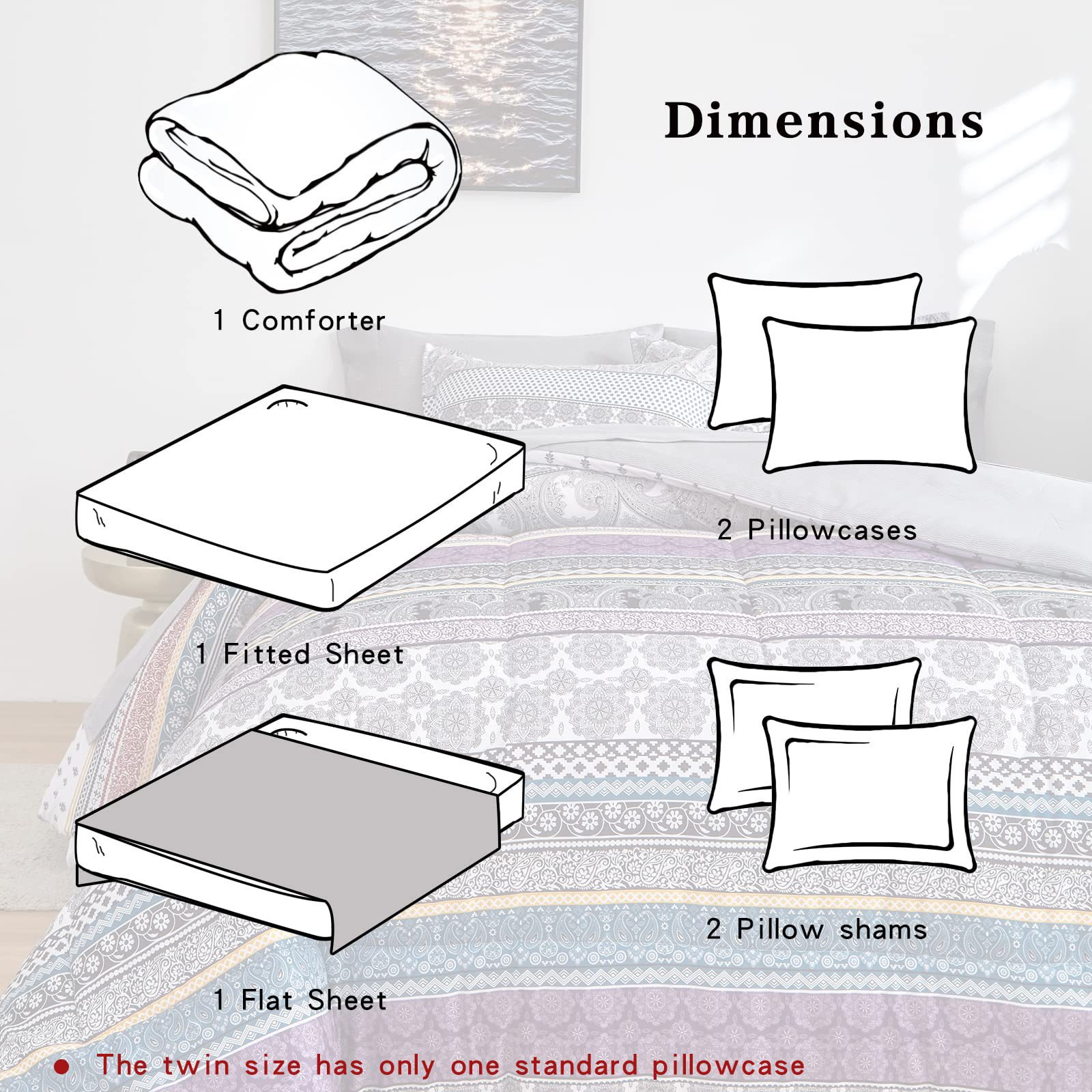 Purple Stripes Queen-7pieces-0