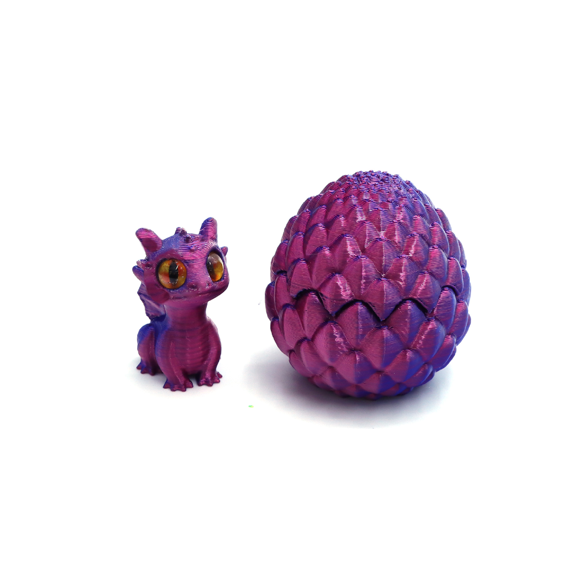 Flip dragon egg + small flying dragon - red and blue gradient