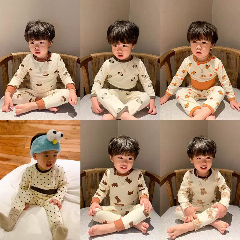 童装男童家居服套装2025秋冬新款儿童宝宝衣服小童冬季睡衣两件套