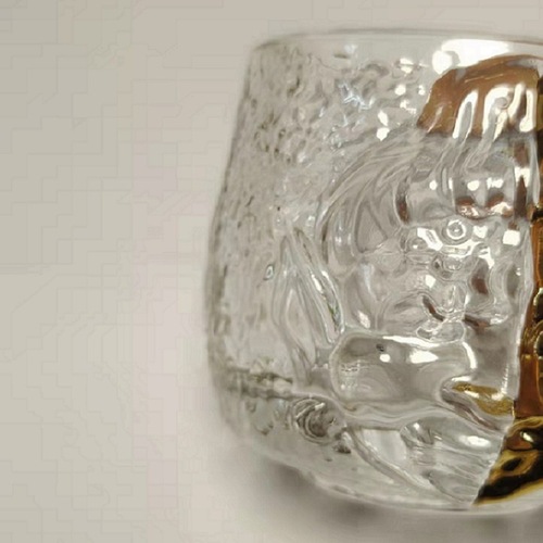 A cup of ice-cold borosilicate glass beaker tea cup owner cup single cup Zen cup crystal tea cup home use