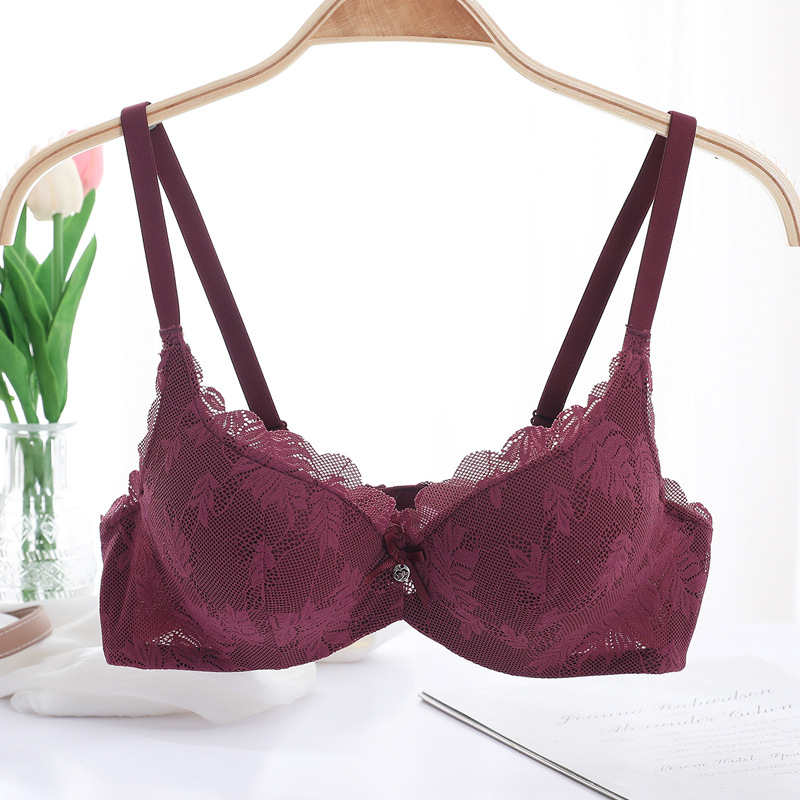 Fábrica ajustable en el sitio de damas sujetador de encaje sexy superior delgado bajo grueso reunido sobre el bra anti-caída sureste image 7