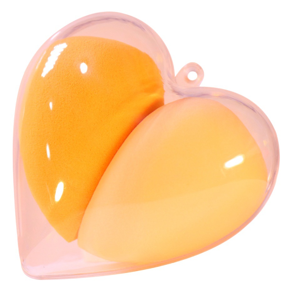 Amor caja traje belleza huevo sin polvo oblicuo corte super suave delicado maquillaje huevo caja conjunto Fundación esponja maquillaje huevo