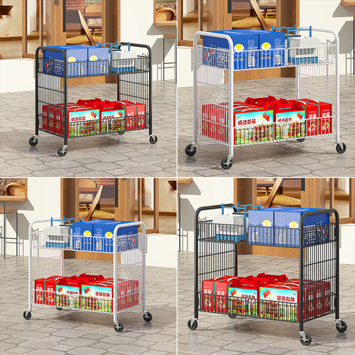 Storage trolley rack floor-standing multi-storey dormitory bedroom bedside simple miscellaneous rack snack storage and organizing kitchen