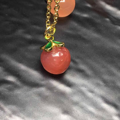 南紅瑪瑙diy吊墜水蜜桃柿子蘿蔔櫻桃項鍊手鍊飾品配件小滴溜直播