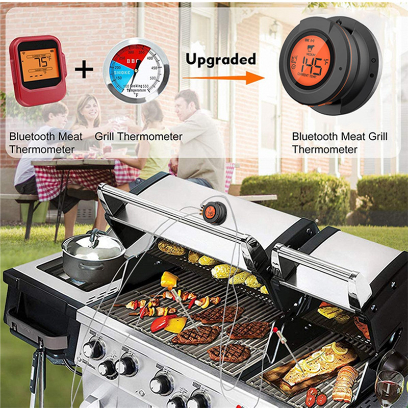 Cefda Bluetooth Wireless Barbecue Thermometer Bbq Grill Food Probe App Smart Temperature Controller