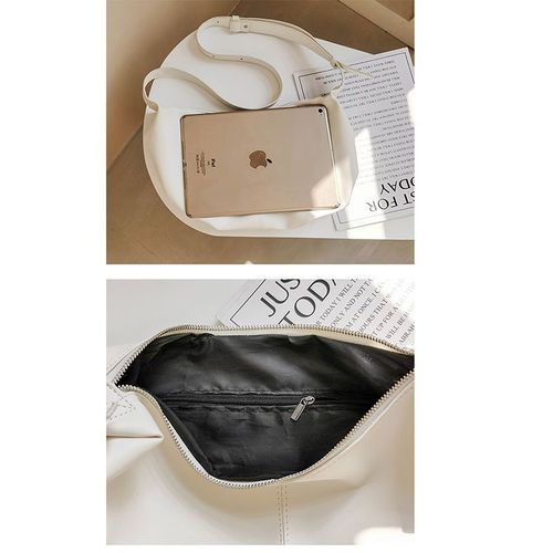 Women's Hangeul Style Crossbody Bag Large Capacity Dumpling Bag Soft Leather Tote Bag Versatile Fashion Shoulder Bag