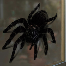 万圣节搞怪氛围感布置墙贴3D仿真大蜘蛛地板贴纸自粘玻璃贴画批发