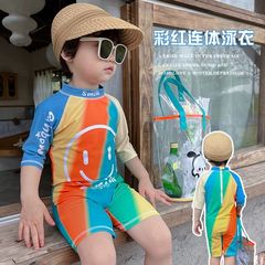 男童泳衣2024新款兒童連體速干游泳衣游泳可愛舒適男孩泳裝