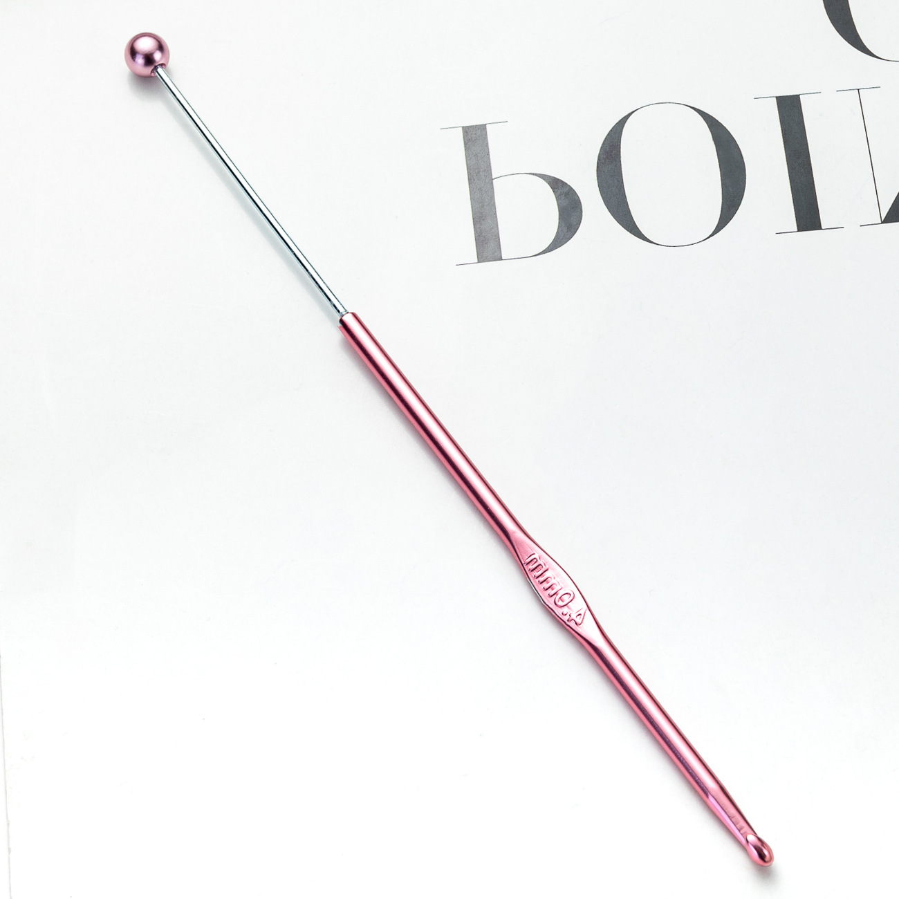 DIY ganchillo de cuentas de una sola cabeza de ganchillo de tejido DIY herramientas de ganchillo de metal ganchillo suéter aguja de suéter