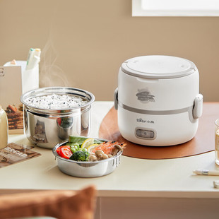 Bear Electric Lunch Box Double-Layer Tower Stainless Steel Liner Office Worker Student Lunch Box Essential for 1-2 People