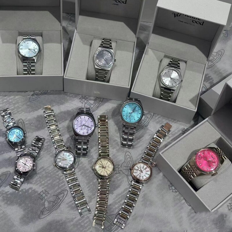 New Western Queen Mother's Watch Explosions Saturn Crushed Ice Blue Women's Watch Dragon Fruit Mint Green Women's Watch for Hair
