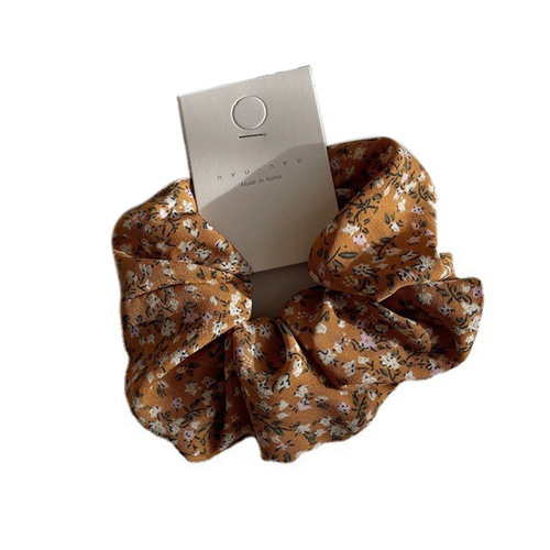 Korean Spring and Summer New Elegant Forest Sweet Versatile Girl Floral Large Hole Hair Tie Gentle Headband Hair Accessory