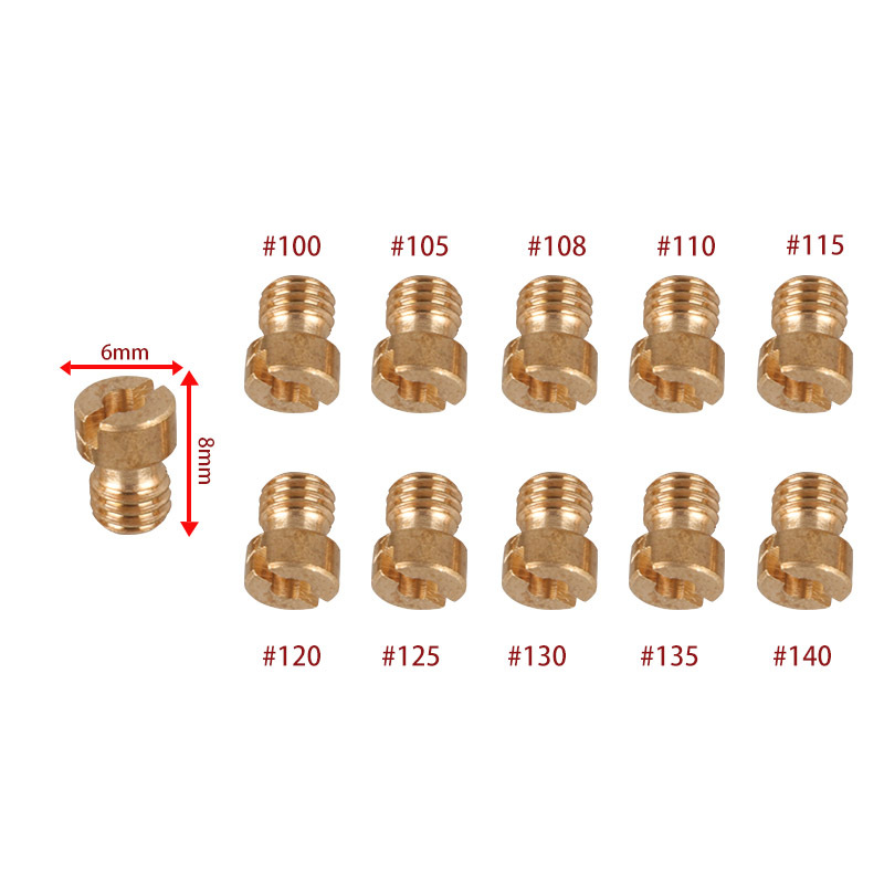 PWK PE CVK carburador principal y auxiliar de medición agujero accesorios boquilla de aceite piloto principal y auxiliar boquilla de inyección chorro principal