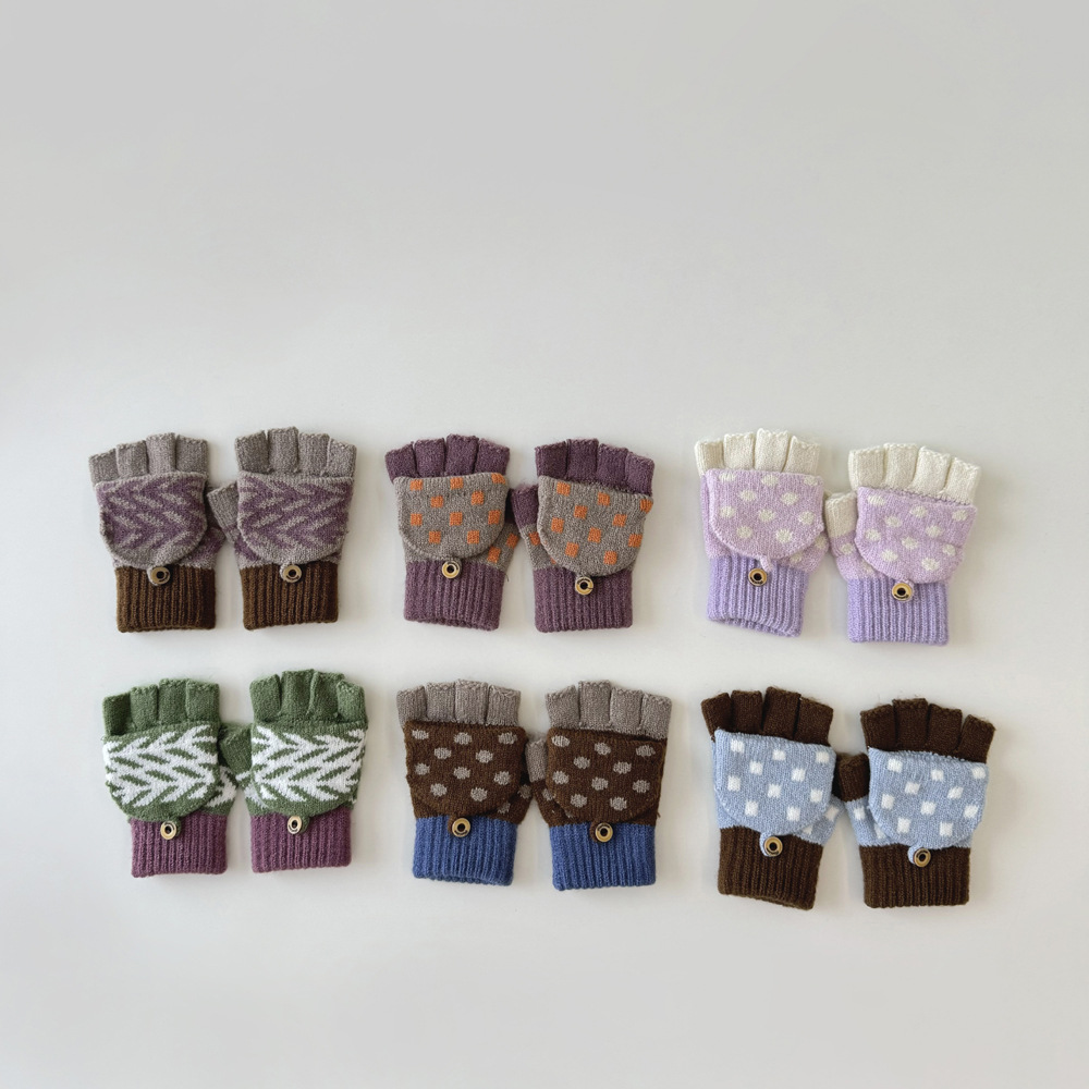 Kinder Fäustlinge Mit Klappe Warme Handschuhe Für Die Schule_voghion.com