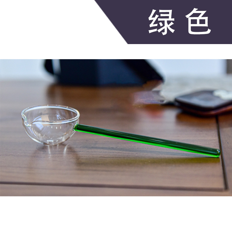 Creativo de leche postre cuchara de vidrio color transparente resistente a altas temperaturas cuchara de sopa cuchara de mezcla de café cuchara redonda cuchara