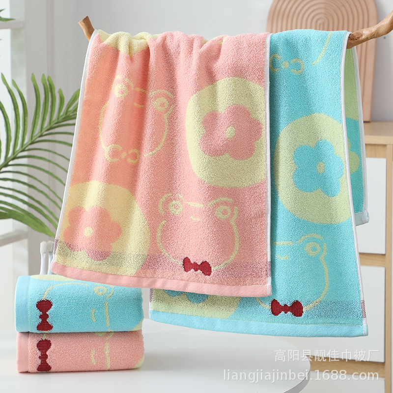 Face Wash Towel Cotton Wholesale Thickened Absorbent Adult Student Face Towel Home Hotel Supermarket Wedding Face Towel