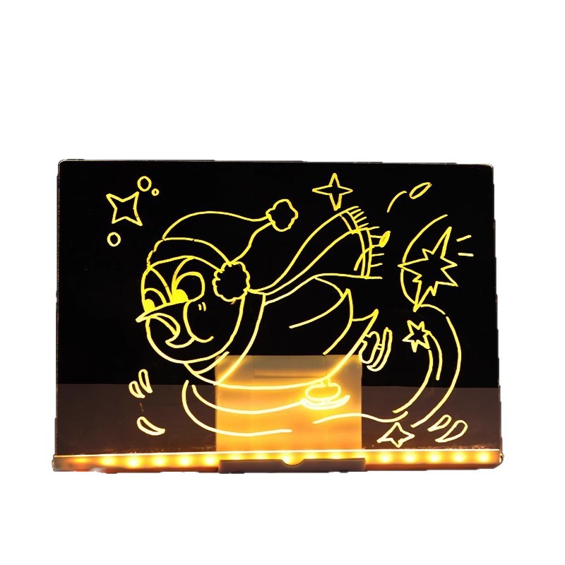 Tablero de dibujo luminoso para niños graffiti tablero de escritura de copia borrado juguete fluorescente para niñas de 6 - 12 años tablero de dibujo