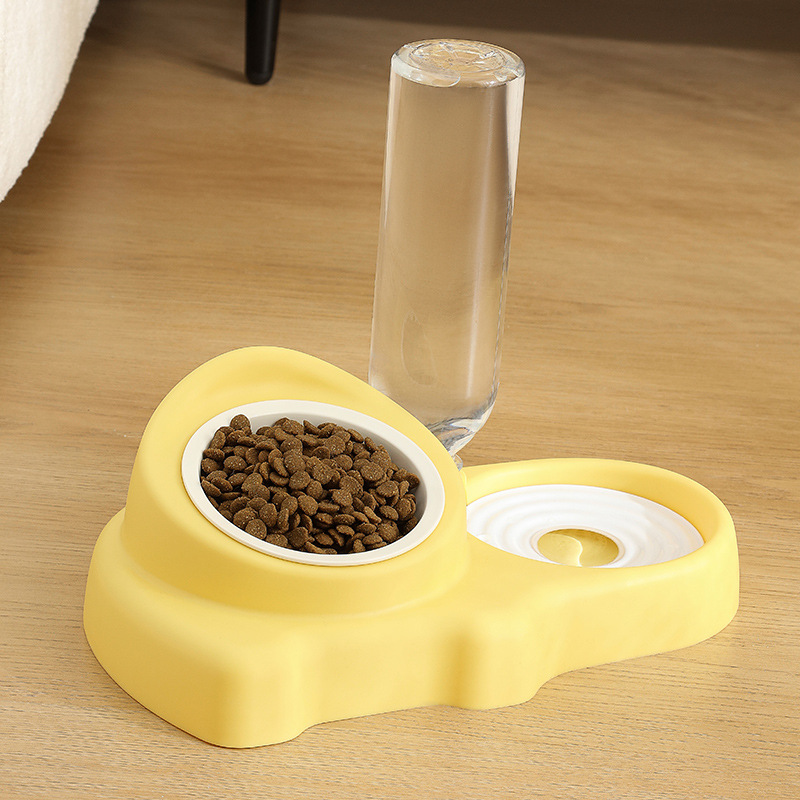 Fabricante nuevo tazón doble para mascotas tazón de agua de grano en un tazón de cerámica anti-volquear tazón de perro gato alimentador de agua potable