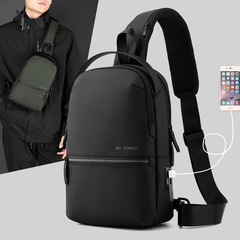 WEPOWER new casual men's chest bag USB charging shoulder crossbody bag travel waterproof trendy shoulder bag