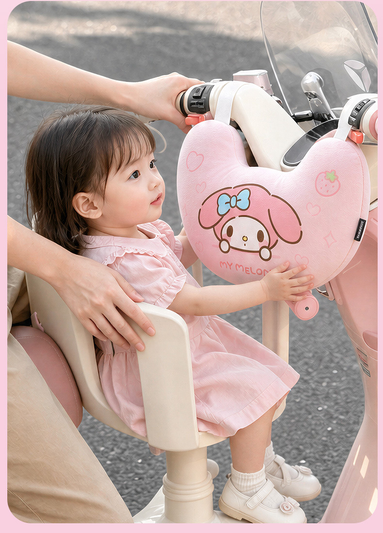 Electric vehicle anti-collision head protection pad, waterproof child seat front headrest, electric scooter baby anti-collision cushion