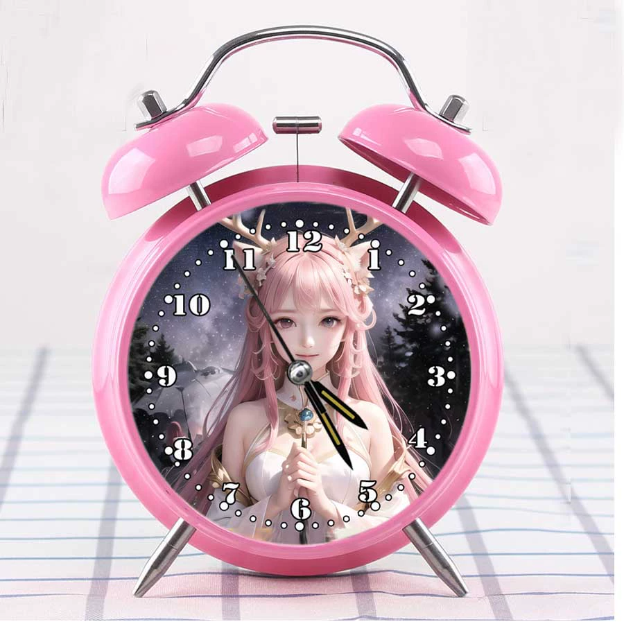 Sound alarm clock children girl charging wake up mechanical alarm clock elementary school student using Ma Xiao