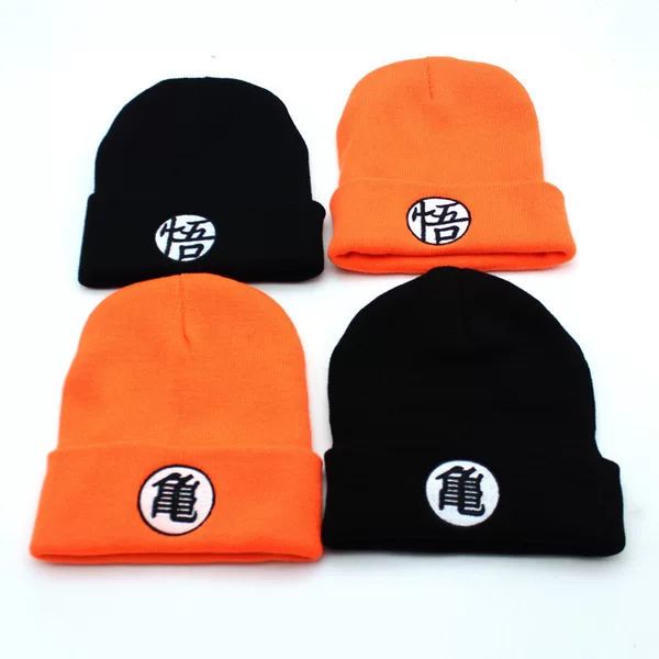 Cross-border Embroidery Men's and Women's Dragon Ball Animation Goku Knitted Hat Roshi's Warm Wool Hat Pullover Hat Beanie Hat