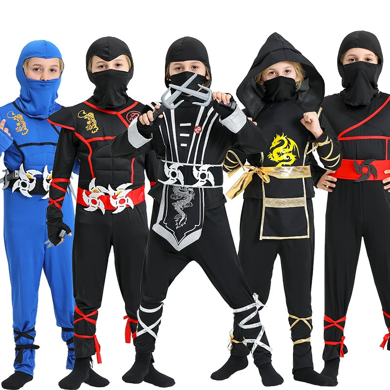 Новый хэллоуин COSPLAY аниме одежда для детей, выступление Naruto, одежда самурая, нунчаки Нинзя