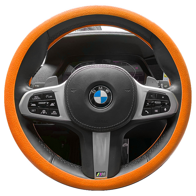 Cubierta del volante de silicona del coche hombres y mujeres de moda de verano cubierta de la manija antideslizante absorbente de sudor universal Four Seasons delgada suave