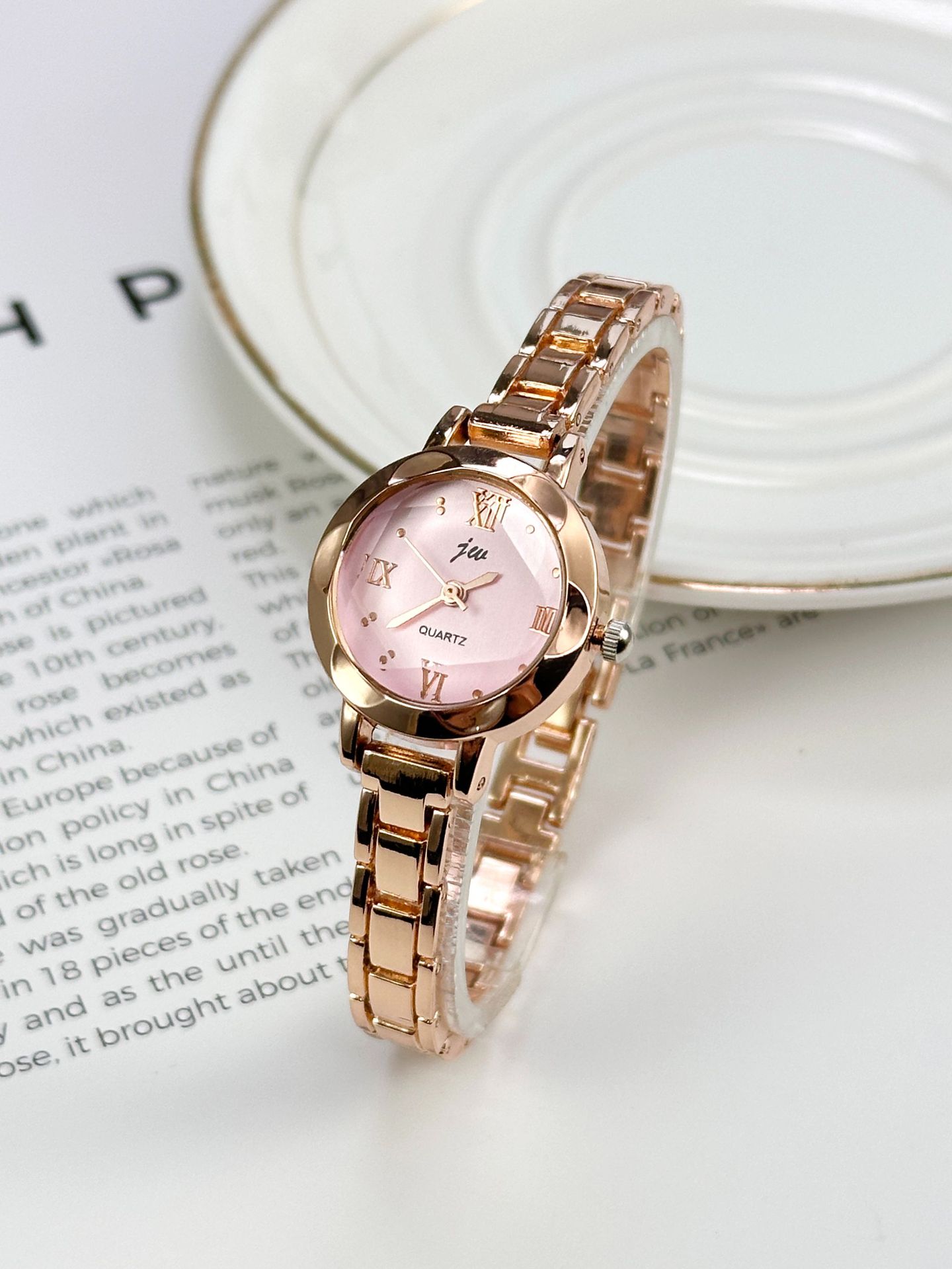 40g Weight Ordinary Glass Mirror Material Steel Belt Strap Material Watch Classification Pointer Display Type Jewelry Buckle Buckle Style Round Dial Shape Casual, Daily Occasion Quartz Movement Solid Color Pattern Women's Gender Simple Style Style Simple Style Solid Color Jewelry Buckle Quartz Watch Women's Watches 2