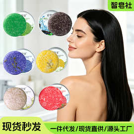 草本植物洗发皂何首乌洗头皂多款跨境男女洗发护发圆形植物洗头皂