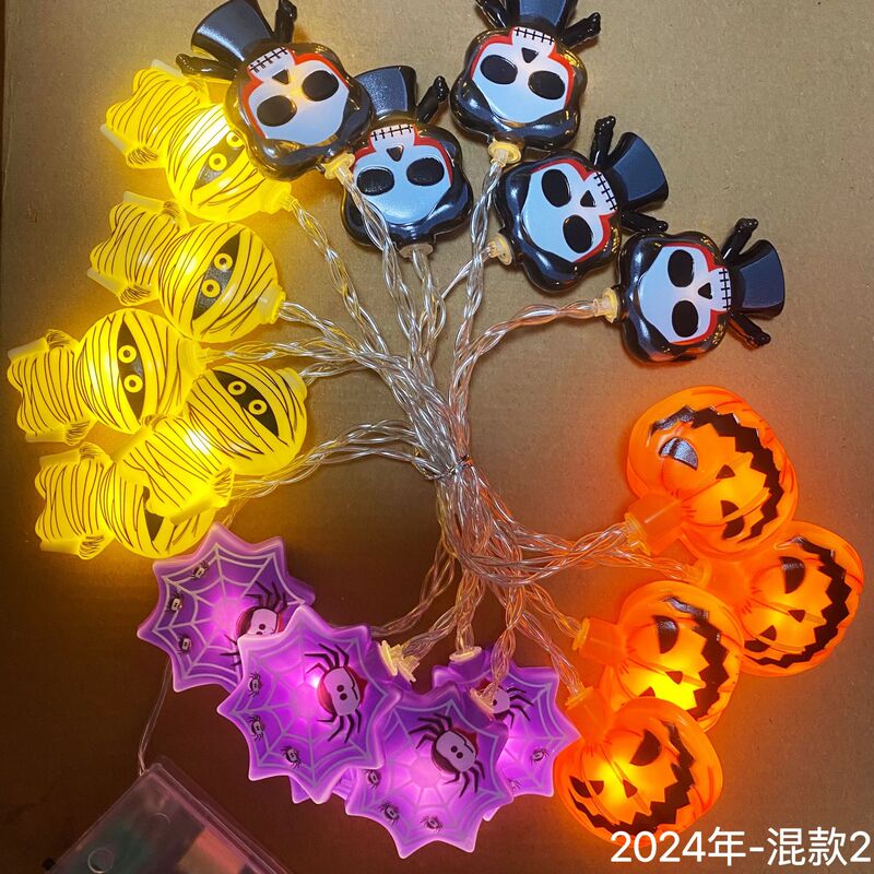 クロスボーダー Amazon ハロウィンライトストリングシーンレイアウト LED カボチャゴーストライトストリング屋外ホリデーデコレーション LED ライト|undefined