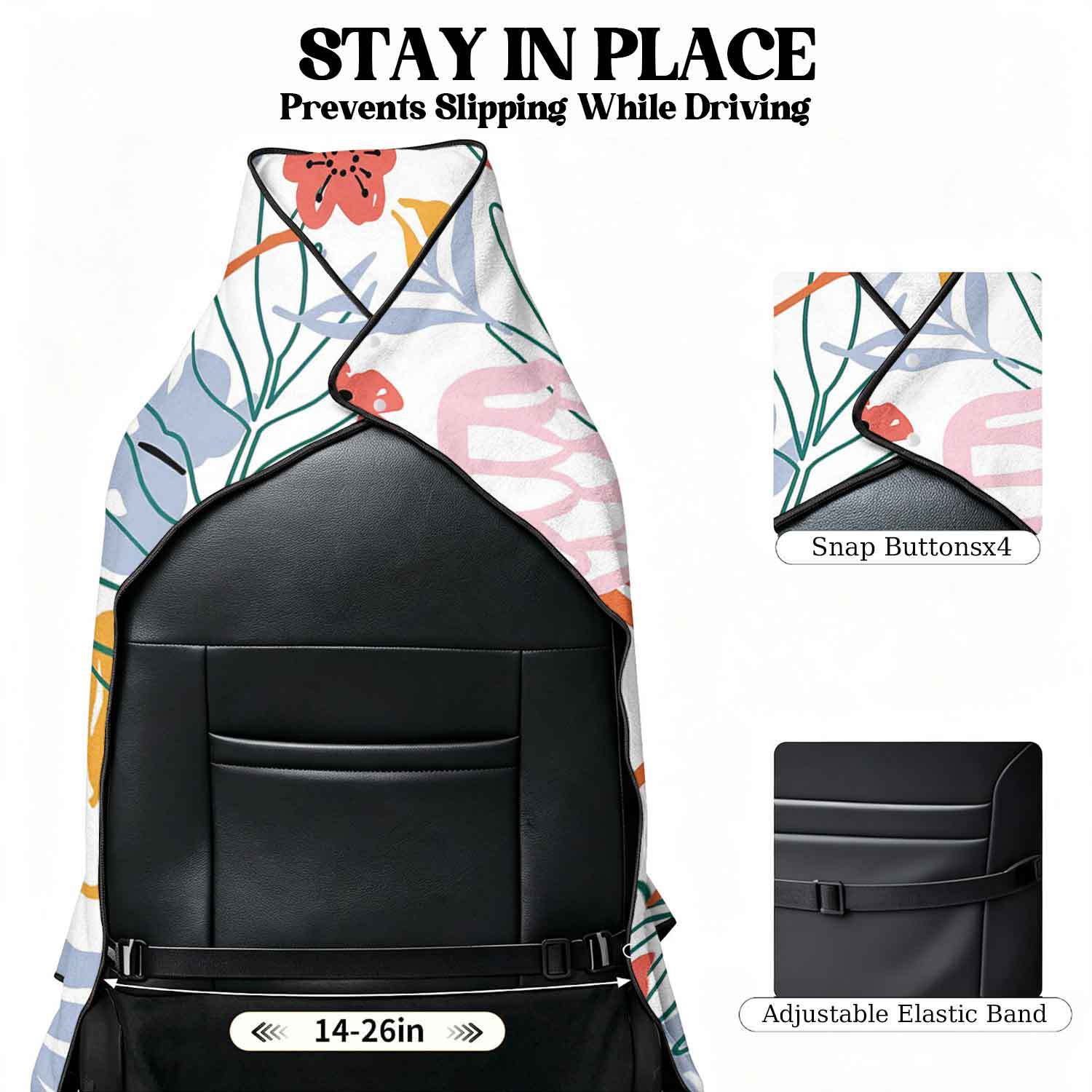 2-piece dual-use car seat cover, ultra-fine fiber, can be used as a beach towel, printed car protective seat cover 13
