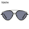 Metal sunglasses, retro triangle, glasses solar-powered, punk style